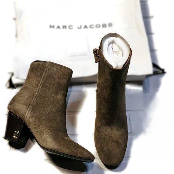 Brand New Marc Jacobs Suede Ankle Boots Taupe Size 9 US | 39 EU - Picture 2 of 15